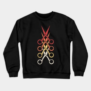 Retro Vintage Hair Stylist Scissors Crewneck Sweatshirt